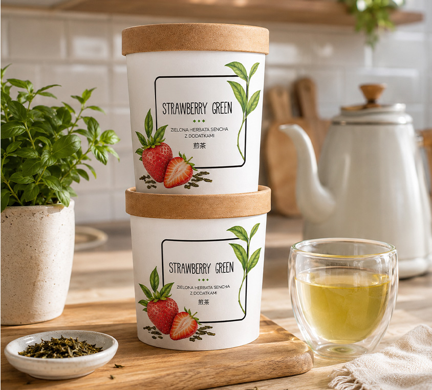 Sencha Strawberry Leo Tea z liofilizowanymi truskawkami